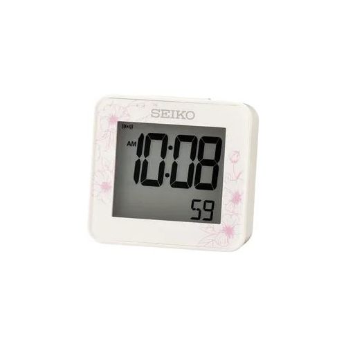 Quarzwecker SEIKO Wecker rosa digital, Beleuchtung, Schlummerfunktion, autom. Kalender, Geschenkidee