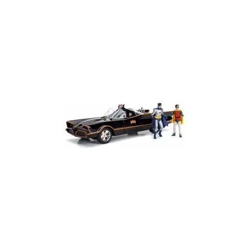 Batman Batmóvil 1966 Classic Playset, 17 cm mit Lichtfunktion – 3 Teile