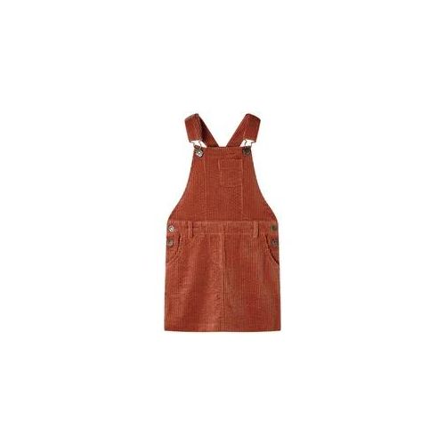 Kinder-Latzkleid Cord Cognac 128