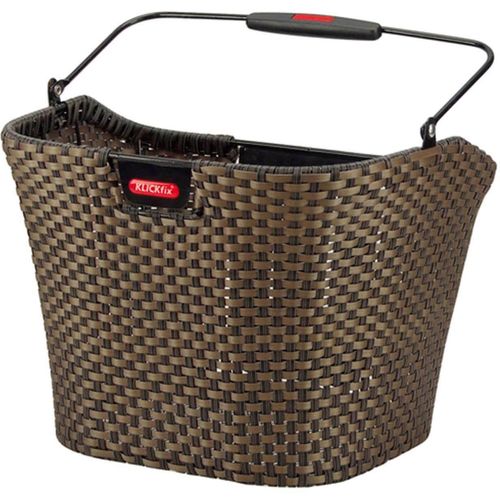 Fahrradkorb KLICKFIX "Vorderradkorb Structura" Taschen Gr. B/H/T: 34cm x 27cm x 25cm, braun