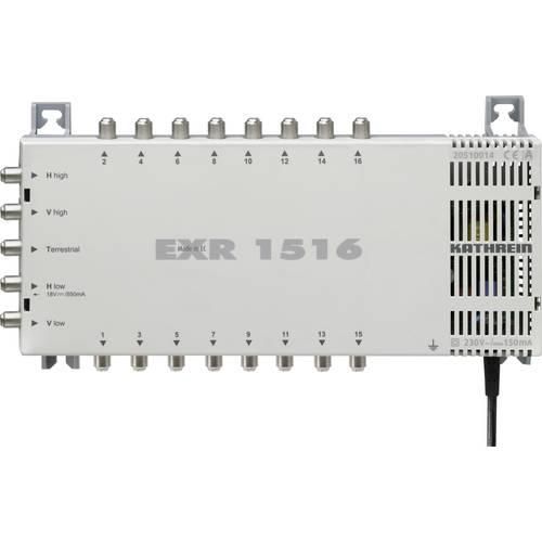 Kathrein EXR 1516 SAT Multischalter Eingänge (Multischalter): 5 (4 SAT/1 terrestrisch) Teilnehmer-Anzahl: 16