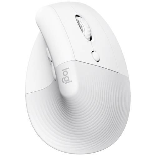 Logitech Lift for Mac Vertical Ergonomic Ergonomische Maus, Maus Kabellos Optisch Hellgrau 6 Tasten 4000 dpi Ergonomisch