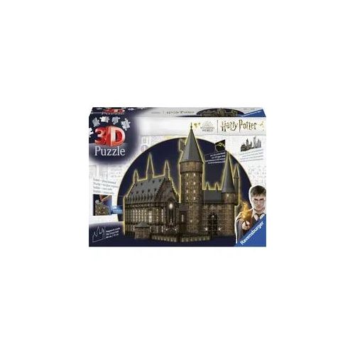 3D-Puzzle RAVENSBURGER "Hogwarts Schloss - Die Große Halle Night Edition" Puzzles bunt Kinder Made in Europe; FSC - schützt Wald weltweit