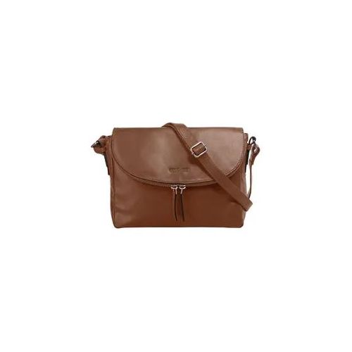 Umhängetasche WOUWOU Gr. B/H/T: 25cm x 20cm x 9cm onesize, braun (cognac) Damen Taschen echt Leder