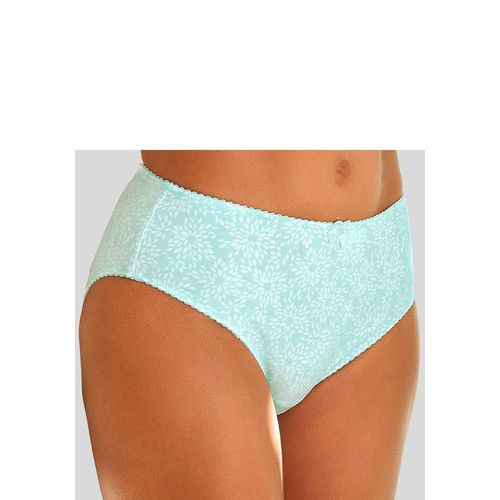 Slip NUANCE, Damen, Gr. 56/58, grün (mint, weiß), Obermaterial: 95% Baumwolle, 5% Elasthan, Unterhosen, hoch geschnittener Slip aus Baumwolle