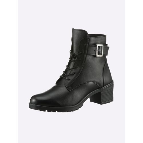 Stiefelette CASUAL LOOKS, Damen, Gr. 40, schwarz, Glattleder, feminin, Schuhe