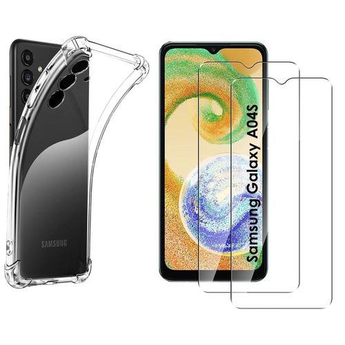 Hülle Galaxy A04S und 2 schutzfolien - TPU - Transparent