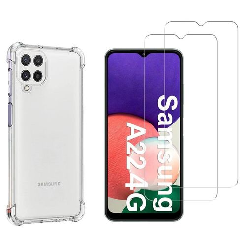 Hülle Galaxy A22 4G und 2 schutzfolien - TPU - Transparent