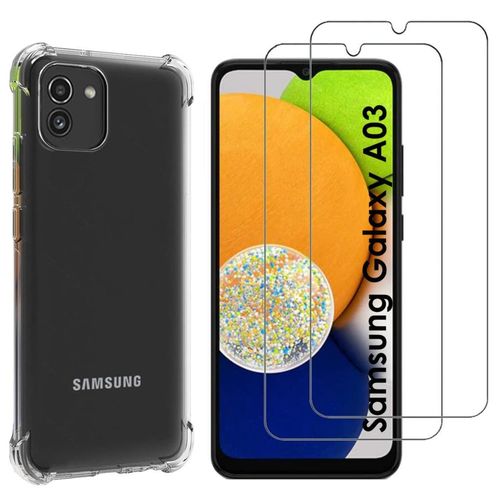 Hülle Galaxy A03 und 2 schutzfolien - TPU - Transparent