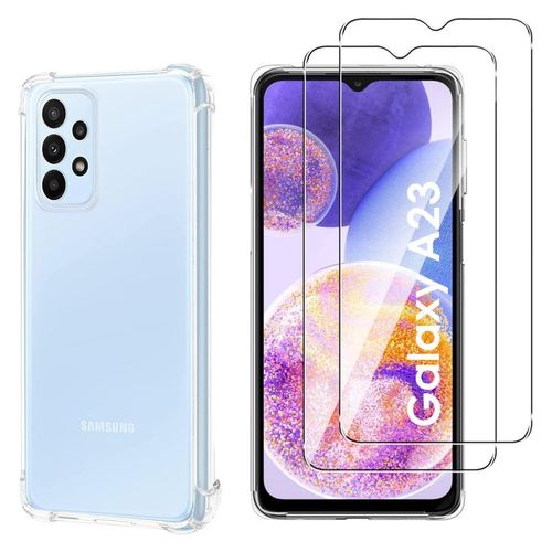 Hülle Galaxy A23 und 2 schutzfolien - TPU - Transparent