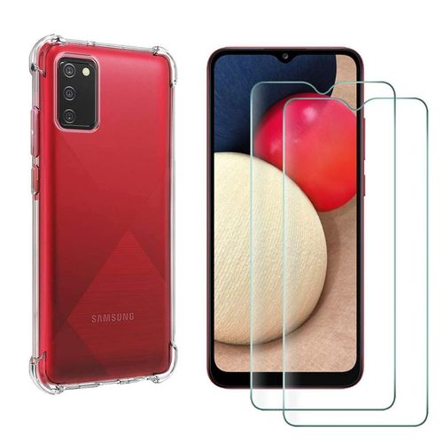 Hülle Galaxy A02S und 2 schutzfolien - TPU - Transparent
