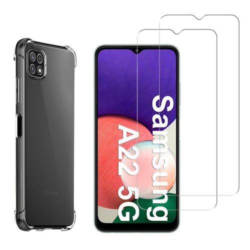 Hülle Galaxy A22 5G und 2 schutzfolien - TPU - Transparent