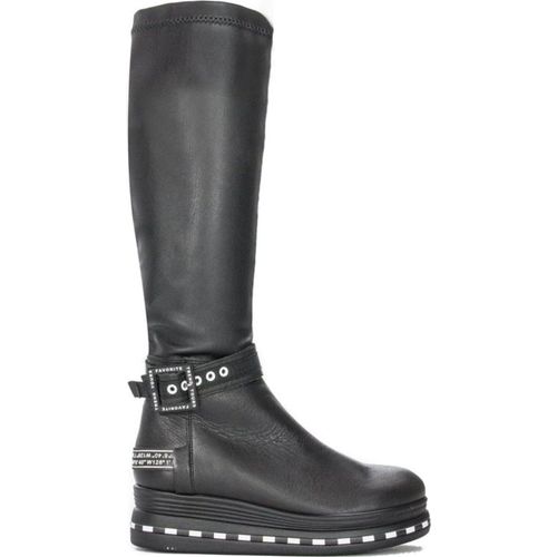 Maciejka Plateaustiefel aus Leder Schwarz 05293-01 40
