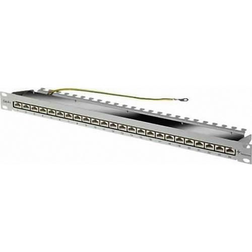 Telegärtner 100007016 24 Port Netzwerk-Patchpanel 483 mm (19) CAT 6 1 HE Grau Bestückt