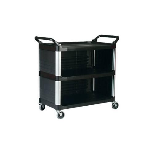 Rubbermaid X-TRA™ Mehrzweckwagen, 3 geschlossene Seitenverkleidungen, bis 135 kg, schwarz