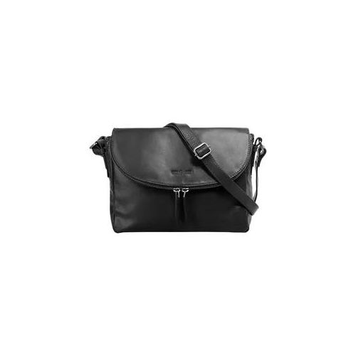 Umhängetasche WOUWOU Gr. B/H/T: 25cm x 20cm x 9cm onesize, schwarz Damen Taschen echt Leder