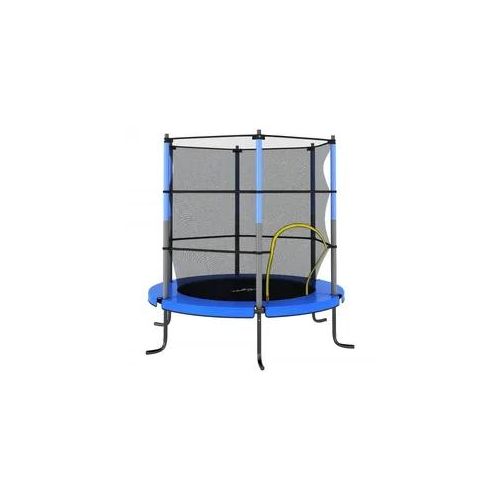 Trampolin mit Sicherheitsnetz Rund 140x160 cm Blau