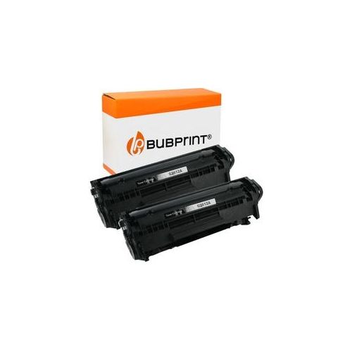 Bubprint 2x Toner Black kompatibel für HP Laserjet Q2612A HP LaserJet 1020 Canon LBP-2900 HP LaserJet 1018 HP LaserJet M 1005 MFP HP LaserJet 1010