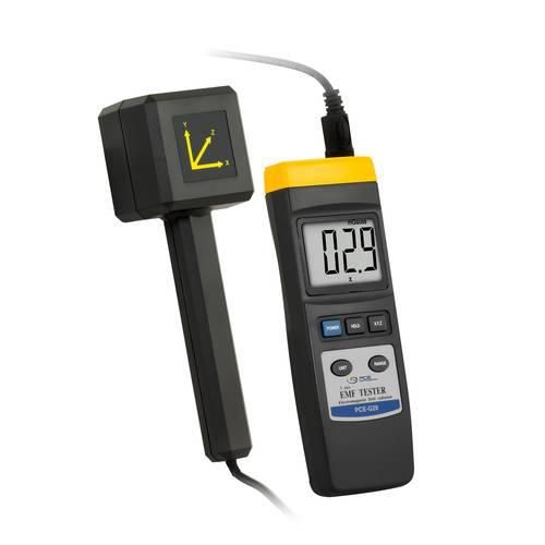 PCE Instruments PCE-G28 Gaussmeter / EMF Messgerät Kombisonde micro Tesla + milli-Gauss 3-Achsen Messung 30 - 300 Hz