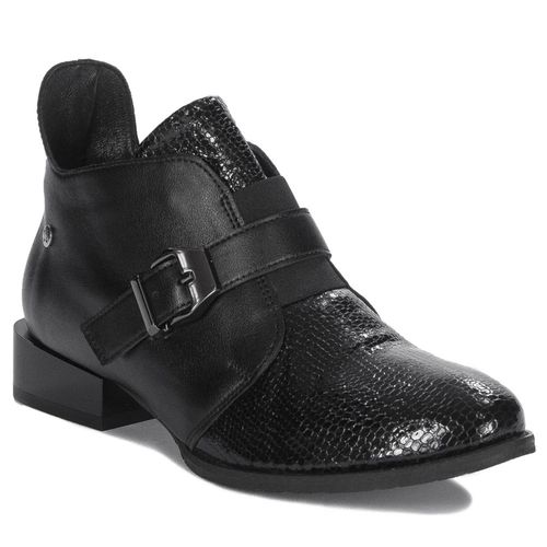 Leder Niedrige Stiefeletten Mit Reißverschluss Maciejka 06692-01 Schwarz 36