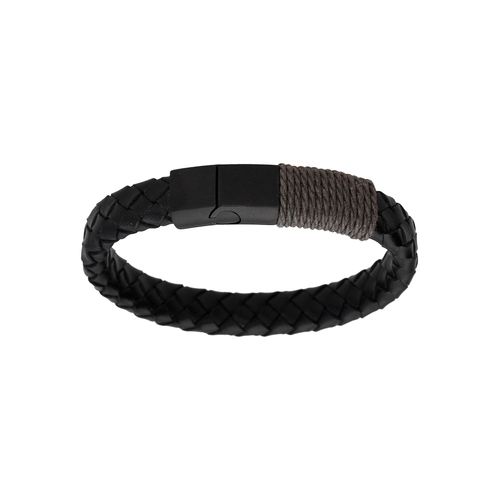 Armband, schwarz (schwarz, schwarz), Armbänder, Herren, Edelstahl-Metall, Edelstahl, Metall