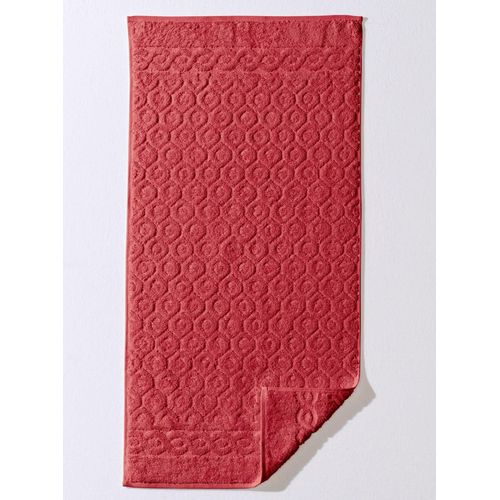 Handtuch ROSS Gr. 3, rot, B:100cm L:150cm, Walkfrottee, 100% Baumwolle, Handtücher (Packung)