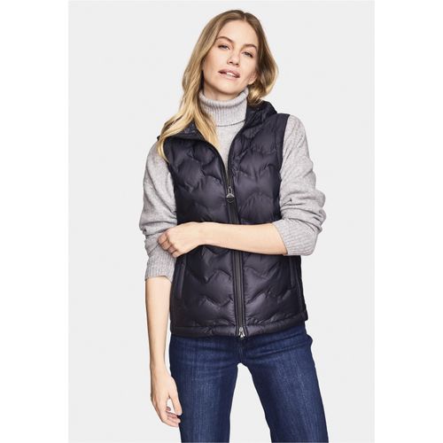Steppweste NEW CANADIAN, Damen, Gr. 46, blau (dunkelblau), 100% Polyester, sportlich, normal, ohne Ausschnitt, Westen, mit kuscheliger Kapuze