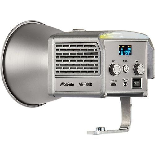 NiceFoto AR-600A Zweifarbiges tragbares LED-Videolicht, 50 W, Fotografie-Fuelllicht, 2700 K C 6500 K, COB-Studiolicht, 6 Lichteffekte, APP-Steuerung, mit Reflektor fuer Live-Streaming-Video im Innen- und Aussenbereich, Produktportraetfotografie