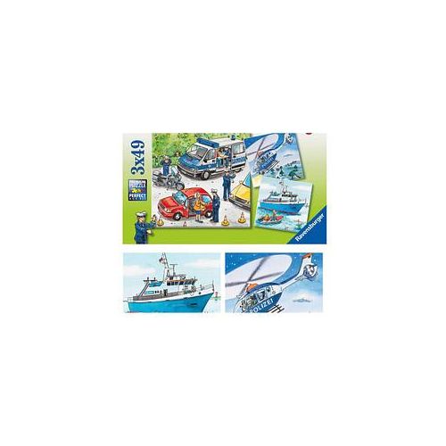 Ravensburger Polizeieinsatz Puzzle, 3 x 49 Teile