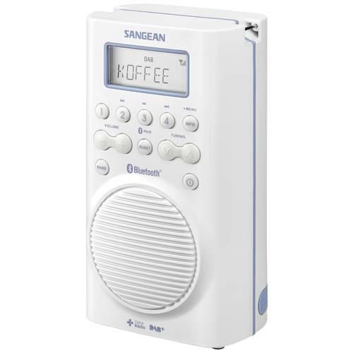 Sangean H205 Badradio DAB+, UKW Bluetooth® wasserdicht Weiß