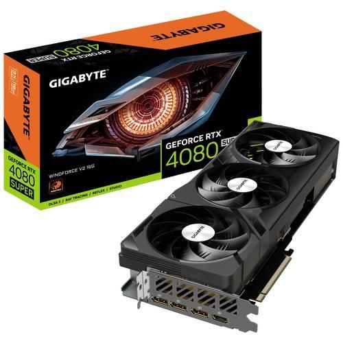 Gigabyte Grafikkarte Nvidia GeForce RTX 4080 Super WINDFORCE V2 16 GB GDDR6X-RAM PCIe x16 DisplayPort, HDMI®