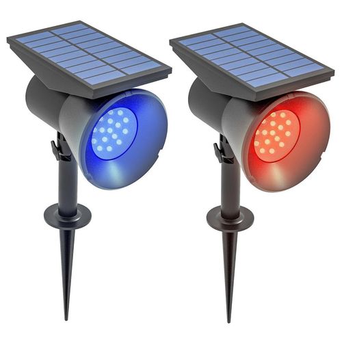 Solarleuchten 2 Stück Solarlampen Solar Gartenleuchte mit 2 Lichtfarben