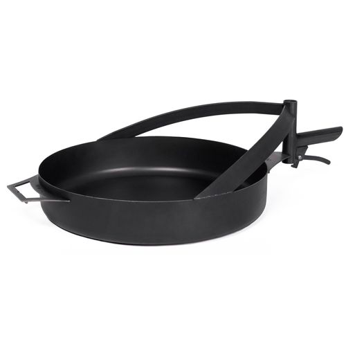 Grillpfanne COOKKING "CookKing Stahl Pfanne Für Feuerschale Bandito & Montana X 50 cm" Pfannen Gr. Höhe 10,00cm, schwarz für Feuerschale Bandito & Montana X, 50 cm