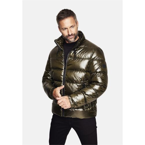 Steppjacke NEW CANADIAN, Herren, Gr. 31, grün (olivgrün), 100% Polyester, unifarben, sportlich, kurz, hoch geschlossener Ausschnitt, Langarm, Jacken, ohne tierische Produkte hergestellt