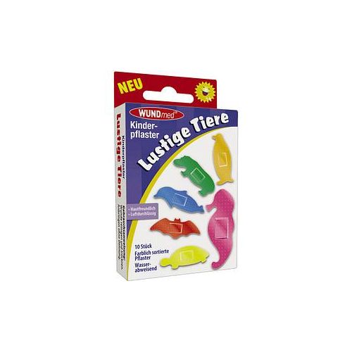 WUNDmed® Pflaster Lustige Tiere bunt 2,2 x 5,5 cm, 10 St.