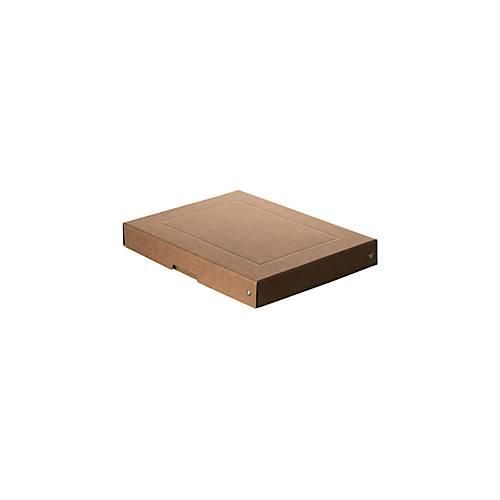 Archivbox Falken PureBox Nature A4, für bis zu 500 Blatt, mit Beschriftungsfeld, L 320 x B 240 x Füllhöhe 40 mm, FSC®-Pappe, braun