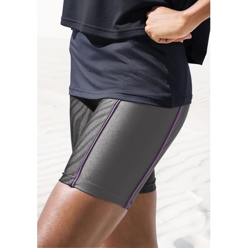 Shorts LASCANA ACTIVE Gr. XL (48/50), N-Gr, schwarz Damen Hosen Sportshorts mit dezentem Zebramuster