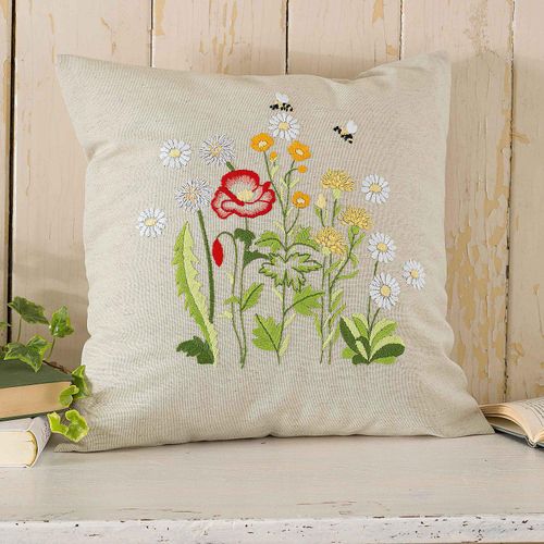 Stickkissen "Wiesenblumen"
