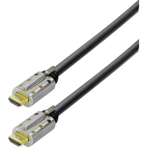 Maxtrack HDMI Anschlusskabel HDMI-A Stecker, HDMI-A Stecker 10.00 m Schwarz C 505-10 L 4K UHD, Geschirmt, Audio Return Channel, schraubbar, vergoldete