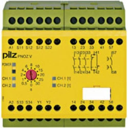 Sicherheitsschaltgerät PNOZ V 30s 24VDC 3n/o 1n/c 1n/o t PILZ Betriebsspannung: 24 V/DC 3 Schließer, 1 Öffner (B x H x T) 90 x 87 x 121 mm 1 St.