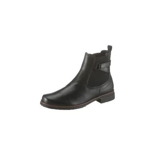 Chelseaboots GABOR Gr. 38,5, schwarz Damen Schuhe Blockabsatz, Stiefelette, Businessmode mit Stretcheinsatz Bestseller