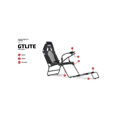 Next Level Racing GT Lite Racing Foldable Cockpit - Grey - Miscellaneous