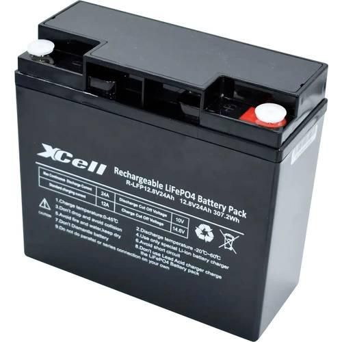 XCell LFP1224 Spezial-Akku LiFePo-Block Schraubkontakt LiFePO 4 12.8 V 24 Ah