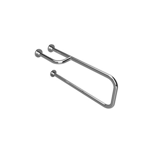 Brillantbad BELP Stützgriff Links Edelstahl poliert mit Abdeckung 235x380x776 mm, 120 kg Traglast für Bad & WC >> zum Bohren