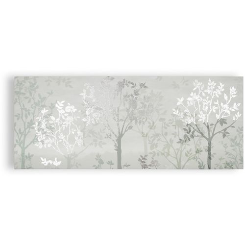 Leinwandbild LAURA ASHLEY "Misty Woodland" Bilder Gr. Ø, Leinwandbild,, grau Leinwandbild Metallic 100x40cm