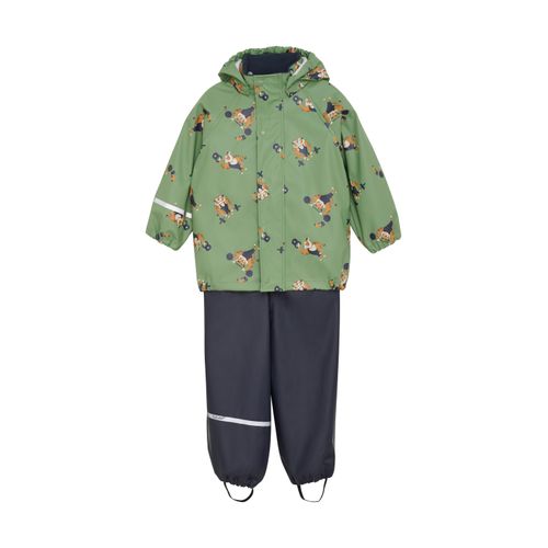 Regenoverall CELAVI "Regenset CERain" Gr. 120, grün (loden frost) Jungen Overalls