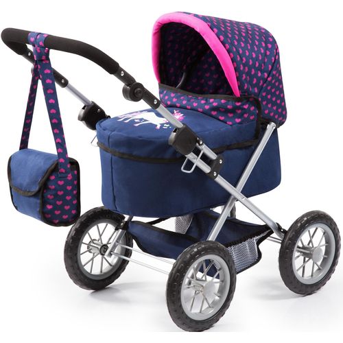 Puppenwagen BAYER "Trendy, blau/Einhorn" bunt (blau, pink) Kinder mit Wickeltasche