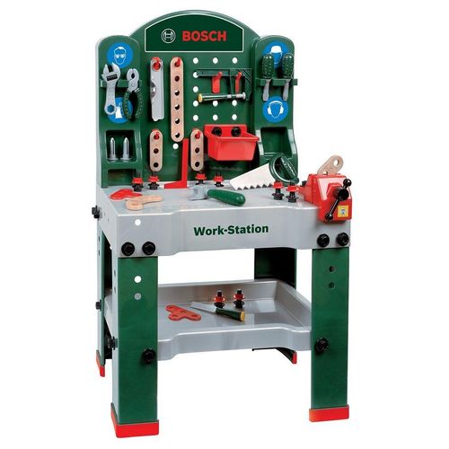 Spielwerkbank KLEIN "BOSCH-Workstation (43tlg.)" Rollenspielzeug bunt Kinder Made in Germany