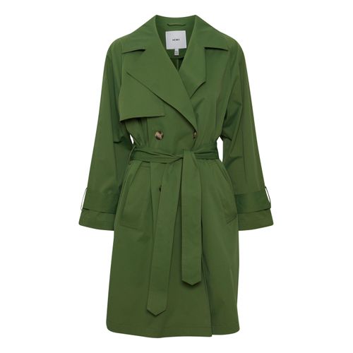 Trenchcoat ICHI "Trenchcoat IHElova" Gr. 38, grün (willow bough) Damen Mäntel