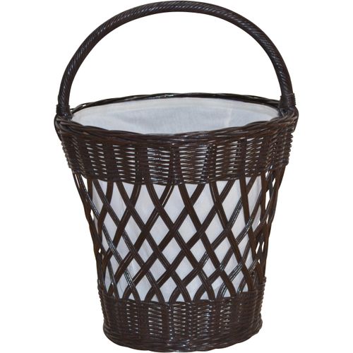 Wäschekorb HOFMANN LIVING AND MORE Wäschesammler Gr. B/H/T: 40cm x 60cm x 40cm, braun (dunkelbraun) aus Rattan mit praktischem Tragegriff